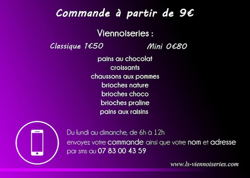 Flyer pour livraison de viennoiseries - LSV