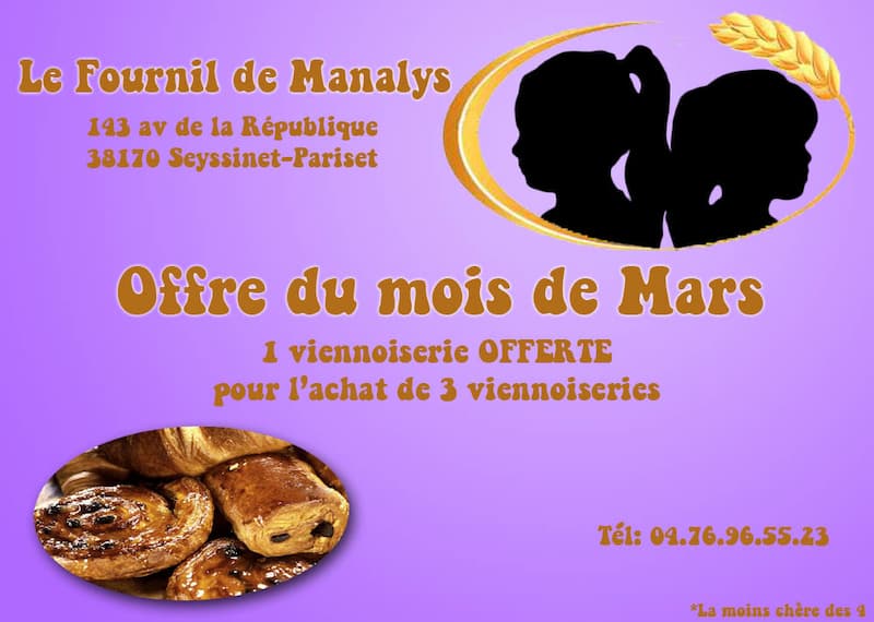 Flyer pour offre spéciale de boulangerie - Le Fournil de Manalys