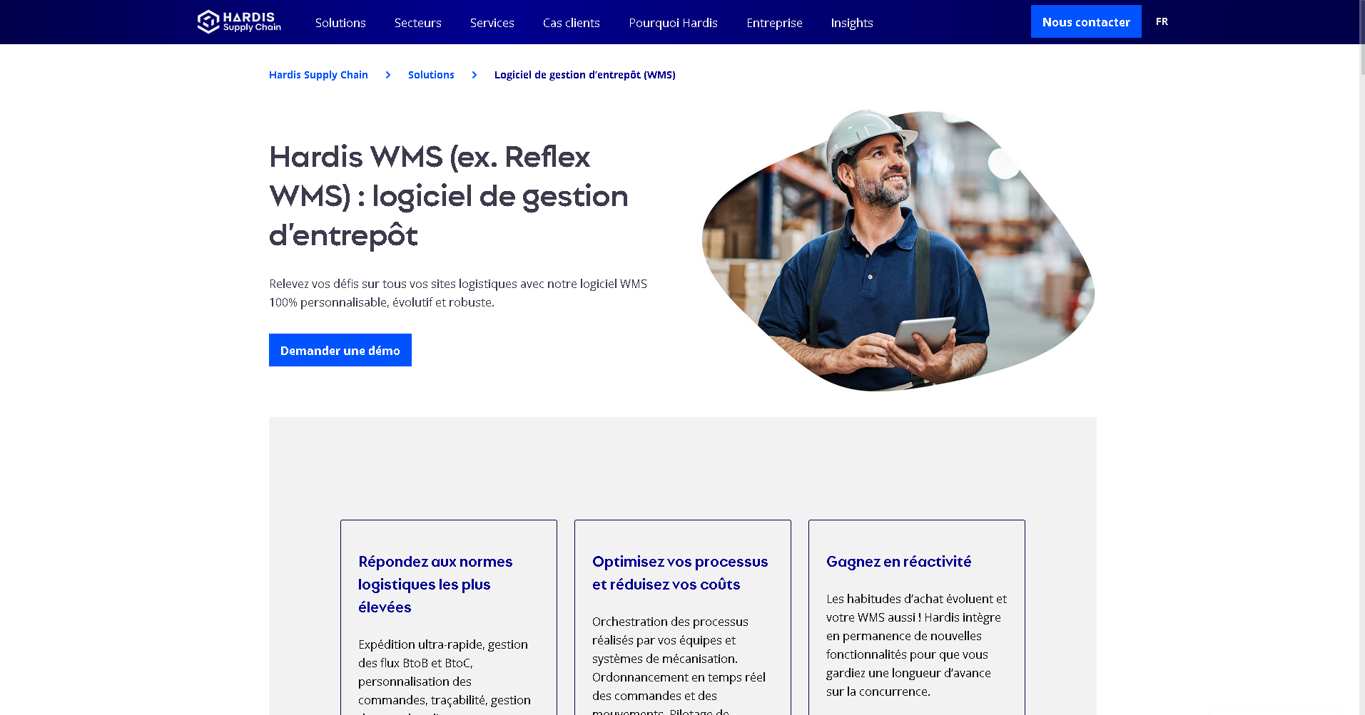 Écran de paramétrage du logiciel Reflex — Hardis Group