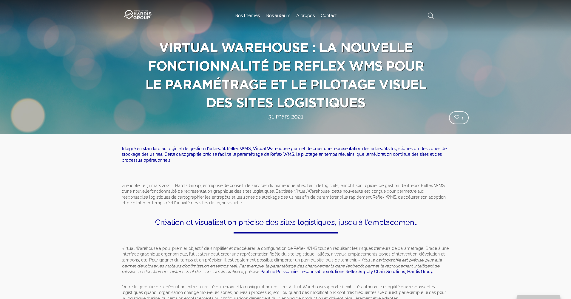 Logiciel WMS Reflex : Fonctionnalité Virtual Warehouse